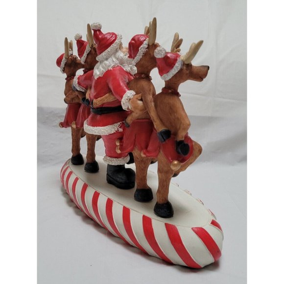 2008 Collections Etc Santa and Reindeer Dancing Musical Tabletop Decorat… - Picture 8 of 16